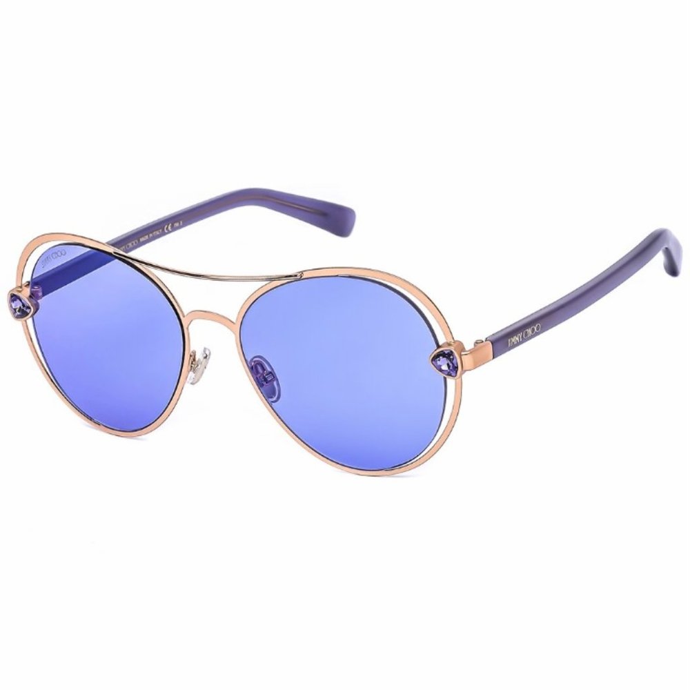 JIMMY CHOO SARAH/S Gold Violet Sunglasses - Picture 1 of 6